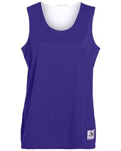 Augusta 147 - Ladies Wicking Polyester Reversible Sleeveless Jersey Purple/White