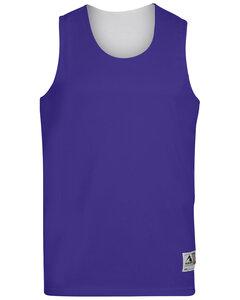 Augusta 148 - Adult Wicking Polyester Reversible Sleeveless Jersey Purple/White