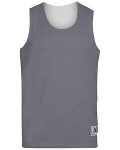 Augusta 148 - Adult Wicking Polyester Reversible Sleeveless Jersey Graphite/White