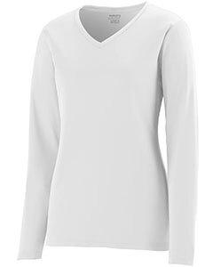 Augusta 1788 - Ladies Wicking Polyester Long-Sleeve Jersey White