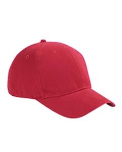 Big Accessories BX002 - 6-Panel Brushed Twill Structured Cap Red