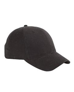 Big Accessories BX002 - 6-Panel Brushed Twill Structured Cap Black