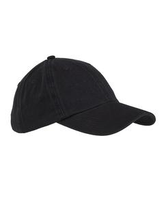 Big Accessories BX005 - 6-Panel Washed Twill Low-Profile Cap Black