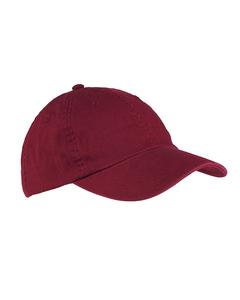 Big Accessories BX005 - 6-Panel Washed Twill Low-Profile Cap Maroon