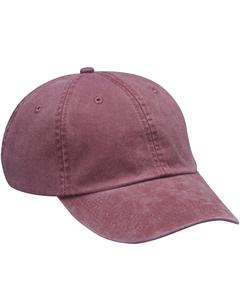 Adams AD969 - 6-Panel Low-Profile Washed Pigment-Dyed Cap Burgundy