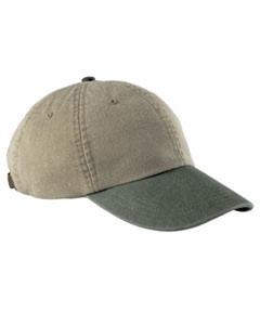 Adams AD969 - 6-Panel Low-Profile Washed Pigment-Dyed Cap Khk/Spruce Green