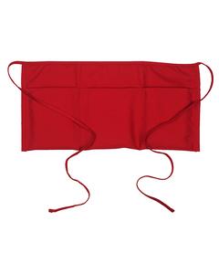 Big Accessories APR50 - Three-Pocket 10" Waist Apron Red