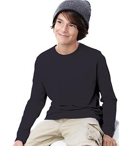 LAT 6201 - Youth Fine Jersey Long Sleeve T-Shirt Black