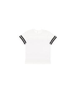 LAT 6937 - Vintage Football T-Shirt White Solid/ Black