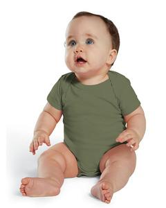 Rabbit Skins 4424 - Fine Jersey Infant Lap Shoulder Creeper Military Green