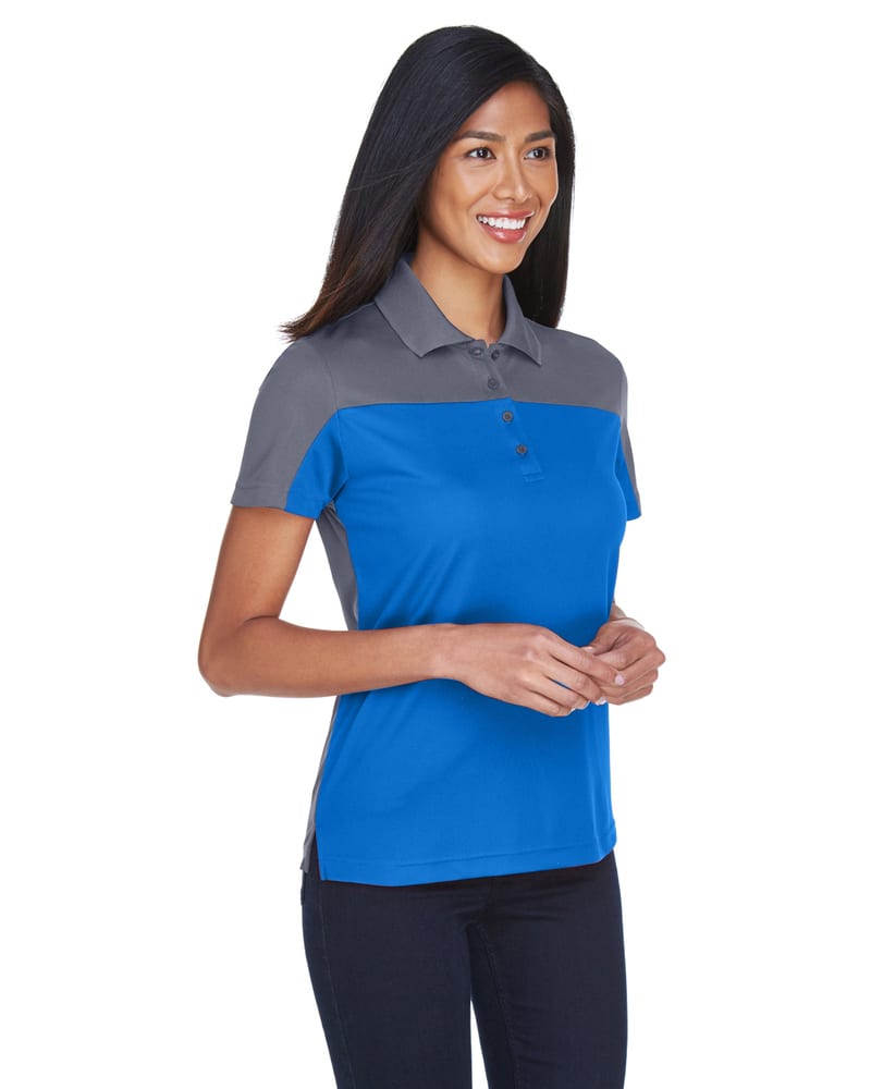 Ash CityCore 365 CE101W - Ladies Balance Colorblock Performance Piqué Polo