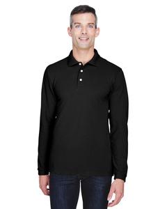 Harriton M265L - 5.6 oz. Easy Blend Long-Sleeve Polo Black