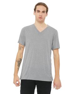 Bella+Canvas 3415C - Unisex Triblend Short-Sleeve V-Neck T-Shirt Athletic Grey Triblend