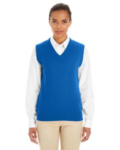 Harriton M415W - Ladies Pilbloc V-Neck Sweater Vest True Royal