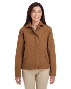 Harriton M705W - Ladies Auxiliary Canvas Work Jacket Duck Brown