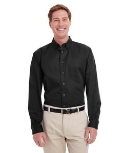 Harriton M581 - Men's Foundation 100% Cotton Long Black