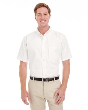 Harriton M582 - Mens Foundation 100% Cotton Short Sleeve Twill Shirt Teflon