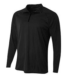 A4 A4N4268 - Adult Daily 1/4 Zip Jersey Black