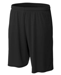 A4 A4N5338 - Adult 9" Cooling Performance with Side Pockets Short Black