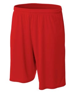 A4 A4N5338 - Adult 9" Cooling Performance with Side Pockets Short Scarlet