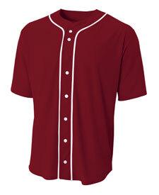 A4 A4NB4184 - Youth Full Button Baseball Top Cardinal