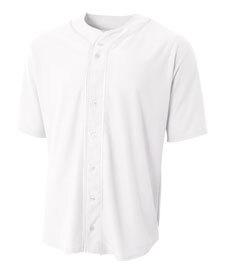 A4 A4NB4184 - Youth Full Button Baseball Top White