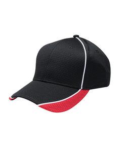 Adams Caps DP102 - First String Cap Black/Red