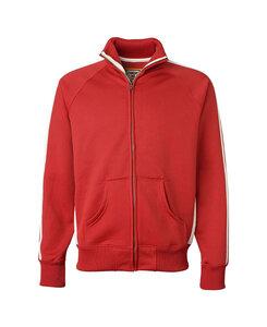 J. America JA8858 - Adult Vintage Poly Fleece Track Jacket Red