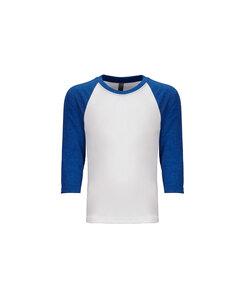 Next Level NL3352 - Youth CVC 3/4 Sleeve Raglan Tee Royal/White