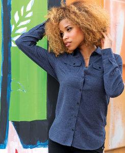 Burnside BN5200 - Ladies' Flannel Shirt Charcoal