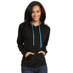 Next Level NL9301 - FRENCH TERRY PULLOVER HOOD Black / Turquoise