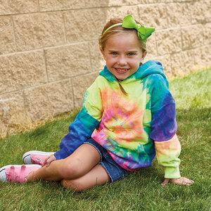 Colortone T8778Y - MULTI TIE DYE YOUTH HOOD Neon Rainbow