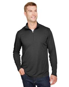 Team 365 TT31H - Men's Zone Sonic Heather Performance Quarter-Zip Black Heather