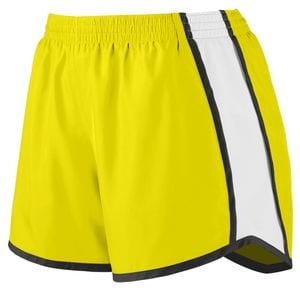 Augusta Sportswear 1265 - Ladies' Pulse Team Running Short Power Yellow/White/Black