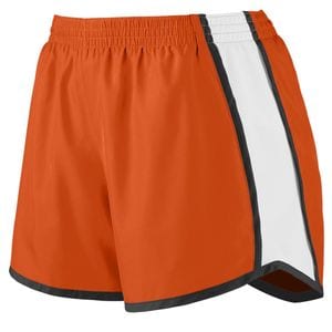Augusta Sportswear 1265 - Ladies' Pulse Team Running Short Orange/ White/ Black