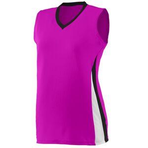 Augusta Sportswear 1356 - Girls Tornado Jersey Power Pink/ Black/ White