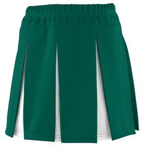 Augusta Sportswear 9116 - Girls Liberty Skirt Dark Green/White