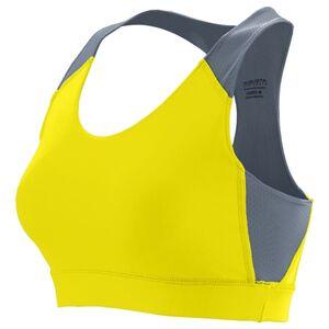 Augusta Sportswear 2417 - Ladies All Sport Sports Bra Power Yellow/ Graphite