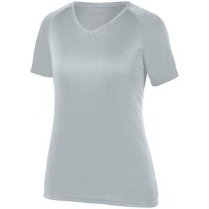 Augusta Sportswear 2793 - Girls Attain Raglan Sleeve Wicking Tee Silver