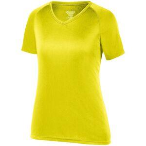 Augusta Sportswear 2793 - Girls Attain Raglan Sleeve Wicking Tee Safety Yellow