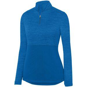 Augusta Sportswear 2909 - Ladies Shadow Tonal Heather 1/4 Zip Pullover Royal