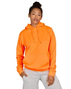 US Blanks US5412 - Unisex Made in USA Neon Pullover Hooded Sweatshirt Safety Orange
