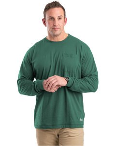 Berne BSM39 - Unisex Performance Long-Sleeve Pocket T-Shirt Pine