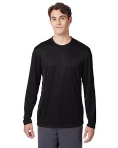 Hanes 482L - Adult Cool DRI® with FreshIQ Long-Sleeve Performance T-Shirt Black