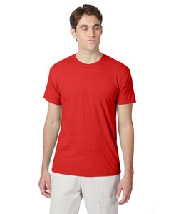 Hanes 42TB - Adult Perfect-T Triblend T-Shirt Poppy Red Hthr