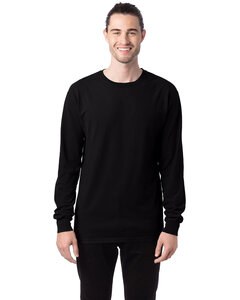 ComfortWash by Hanes GDH200 - Unisex Garment-Dyed Long-Sleeve T-Shirt Black