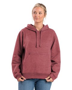 Berne WSP418 - Ladies Heritage Zippered Pocket Hooded Pullover Sweatshirt Sangria