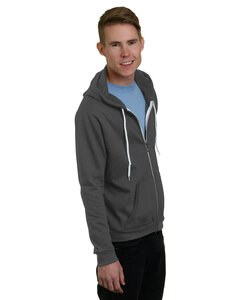 Bayside BA875 - Unisex Full-Zip Fashion Hooded Sweatshirt Charcoal