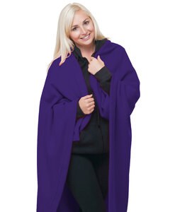 Bayside BA9000 - Polyester Stadium Fleece Blanket Purple