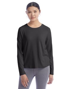 Champion CHP140 - Ladies Cutout Long Sleeve T-Shirt Black